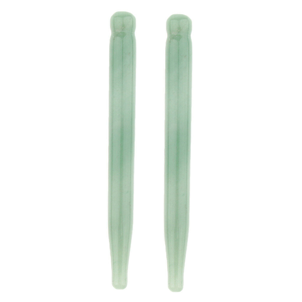 2 Pcs Jade Guasha Acupuncture Points Massage