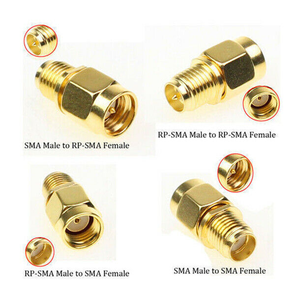 18 Pcs SMA Kits Connector Male Female Plug Antenna Converter Adapter Coax Set H6
