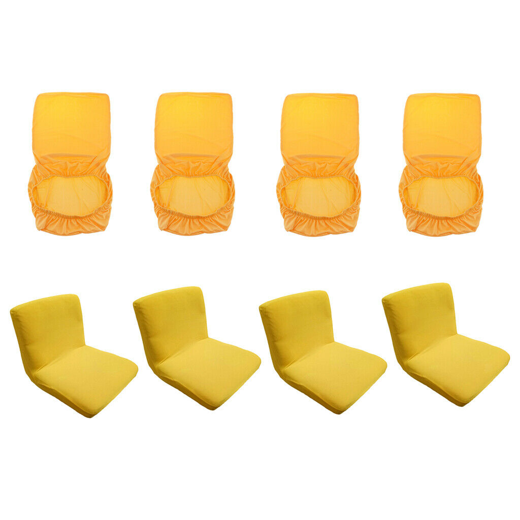 4x Universal Chair Stool With Low Backrest And Elastic Band For The Kitchen