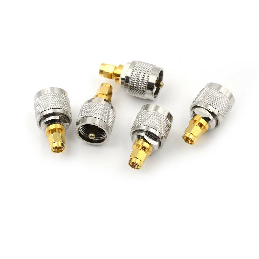 Brass Adapter PL259 UHF-J Plug Male To SMA Male Plug RF adapter Connector  BDDD