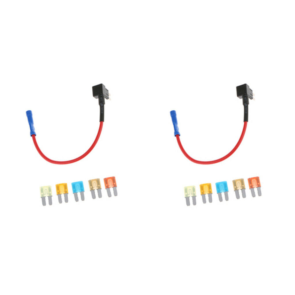 10 Pieces 5A 7.5A 10A 15A 20A Fuse with Add-A-Circuit Fuse TAP Block Holders
