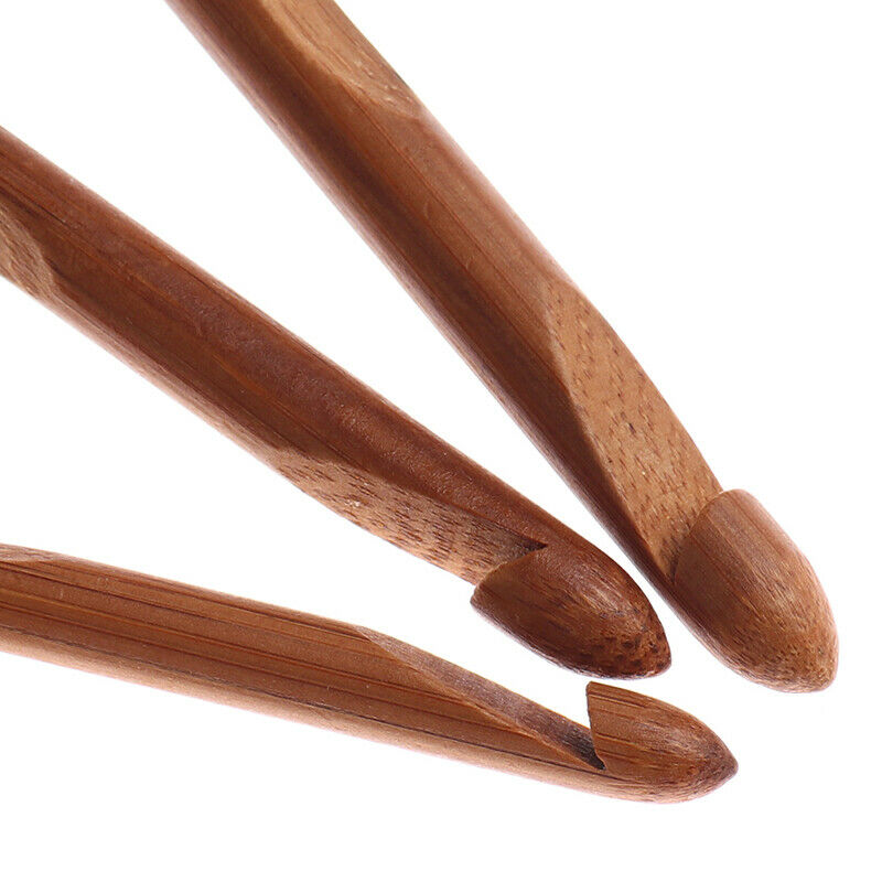 12pcs Bamboo Crochet Hook Set DIY Knitting Needles Household Knitting Too.l8
