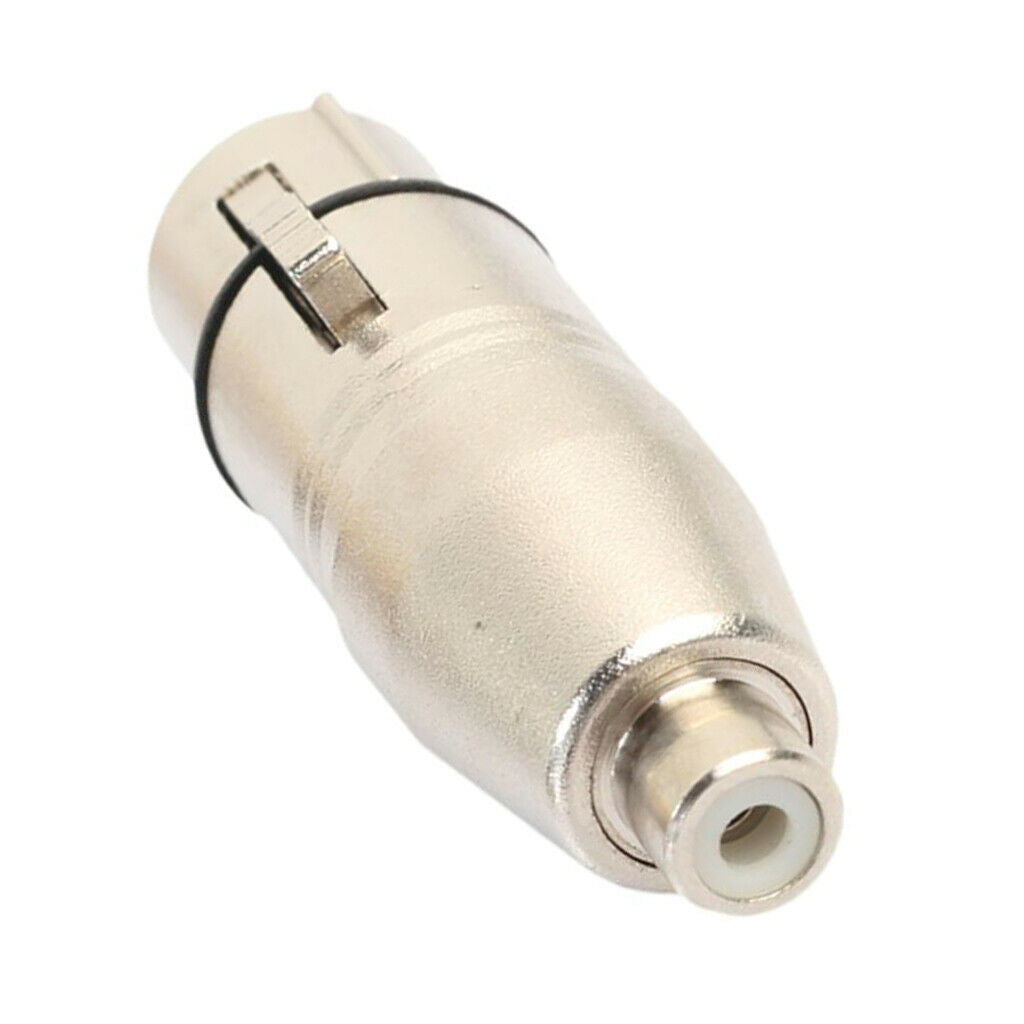Durable Zinc Alloy XLR Female to RCA Female Mic Cable Extender Audio Adapter