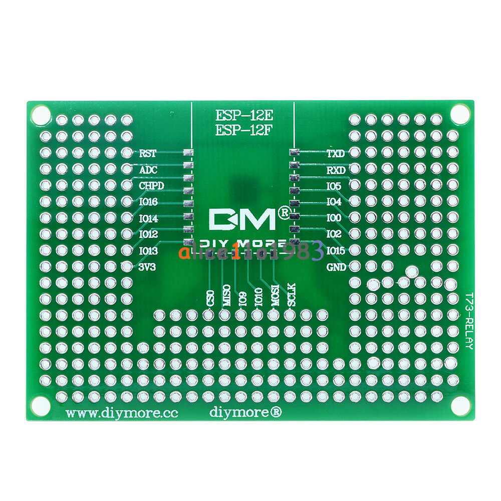 5X7CM Prototype PCB Breadboard For ESP8266 ESP-12E ESP-12F ESP32 ESP-32S Relay