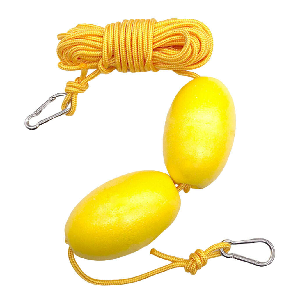 9m 30ft Kayak Tow Rope Boating Throw Anchor Line with Carabiners Accessories