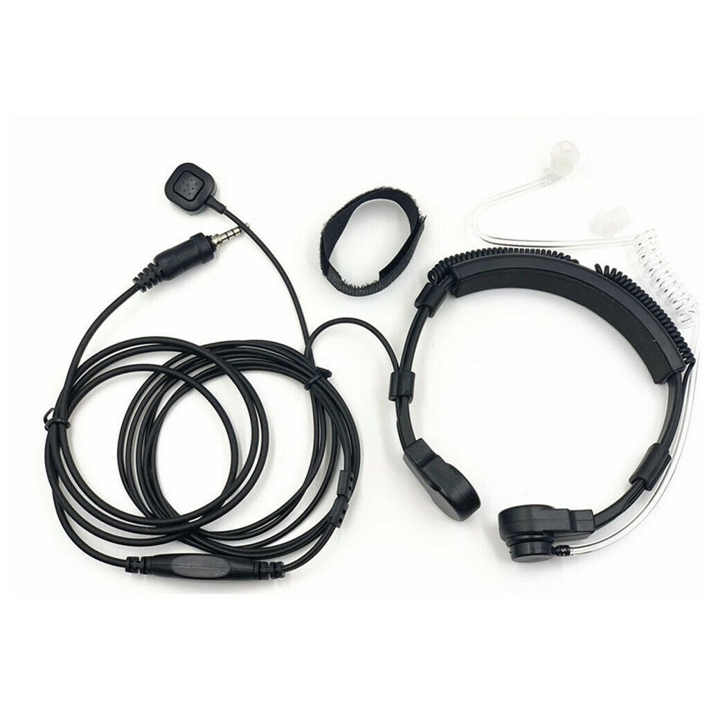 Flexible Throat Mic Covert Earpiece for Yaesu Vertex Radio VX-6E VX-6R VX-7E