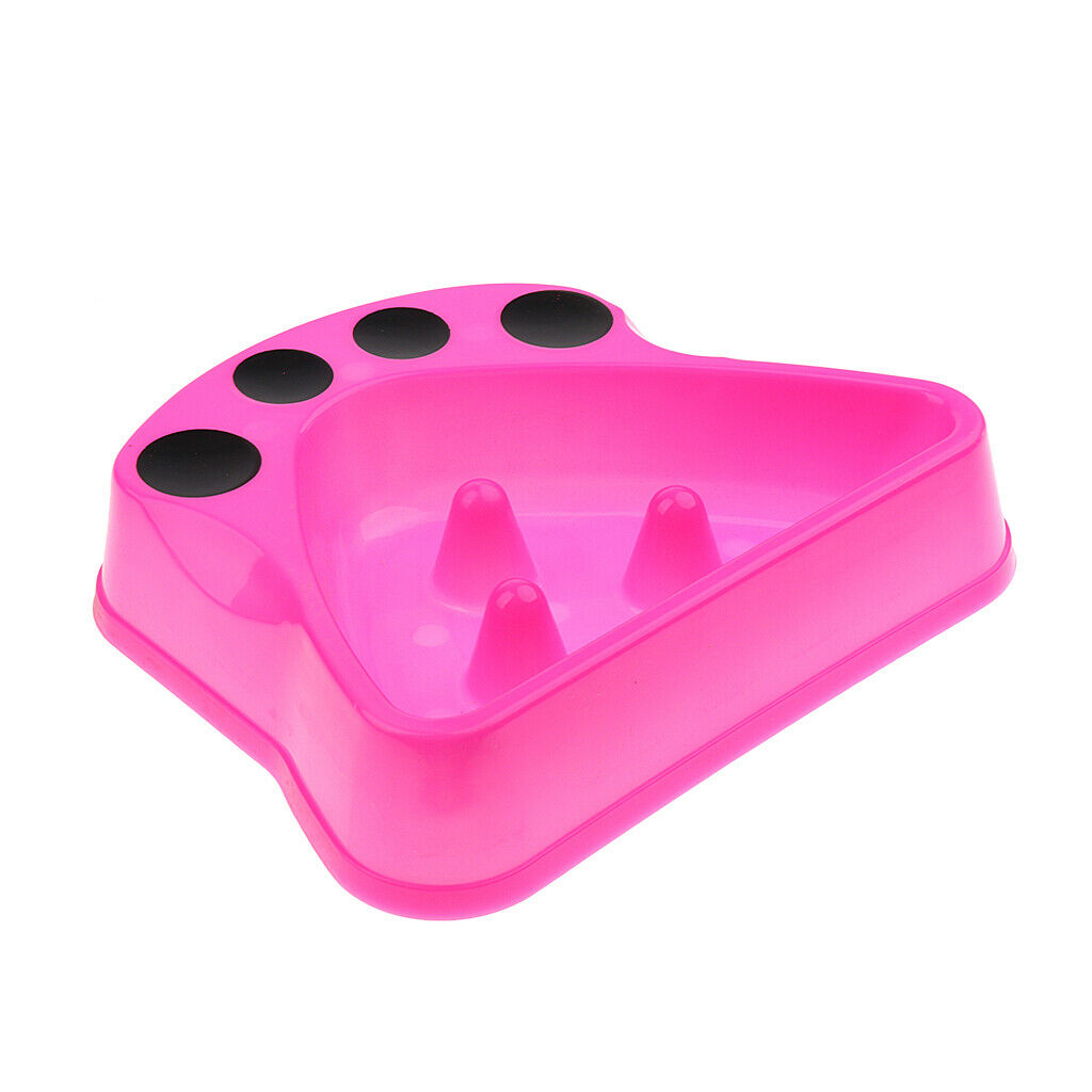 Paw Shaped Pet Dog Food Bowl Slow Eating Feeder Healthy Dish Feeder Random