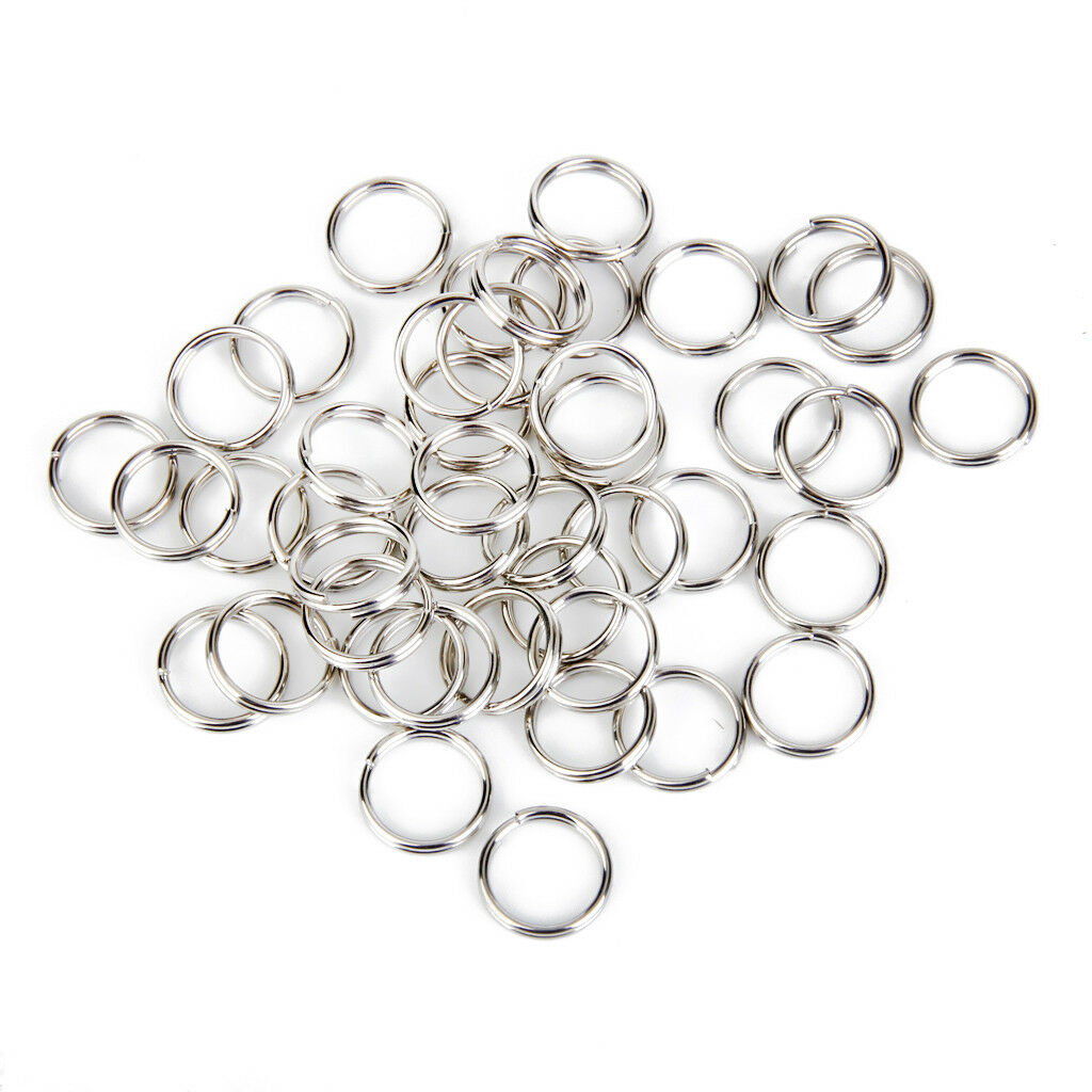100pcs/Lot Metal Loop  Key Rings Clasp Connecters DIY 1.2 x 12mm