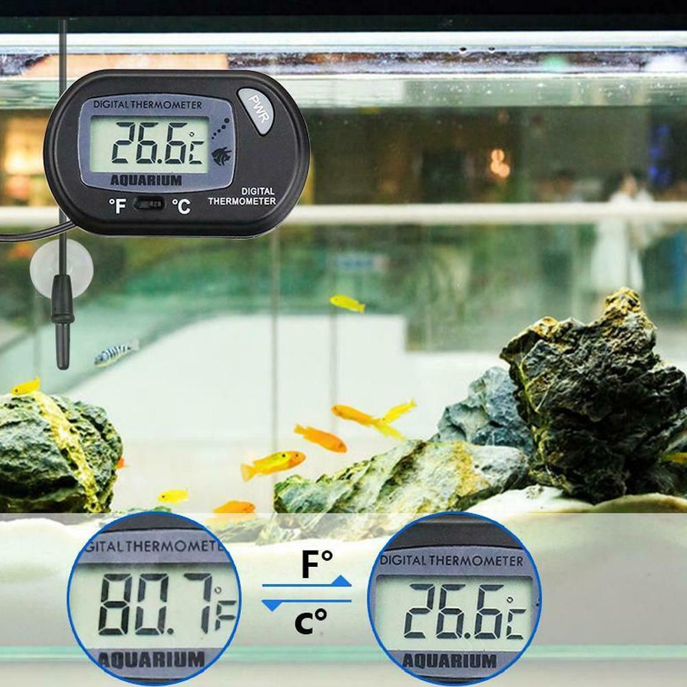Tiny Digital LCD Water Thermometer, Aquarium Fish Tank Vivarium Baby Bath Offic