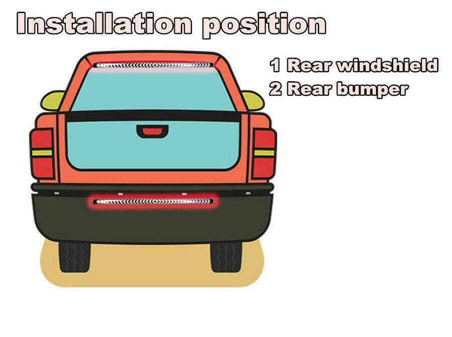 60W LED Flowing Sequential Tail Light Strip Brake Signal Light For Pickup Truck