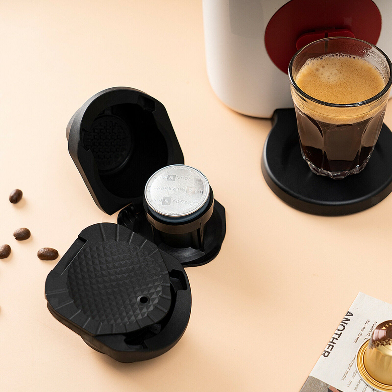 Handheld Coffee Capsule Converter Reusable Coffee Maker Machine for Cafe