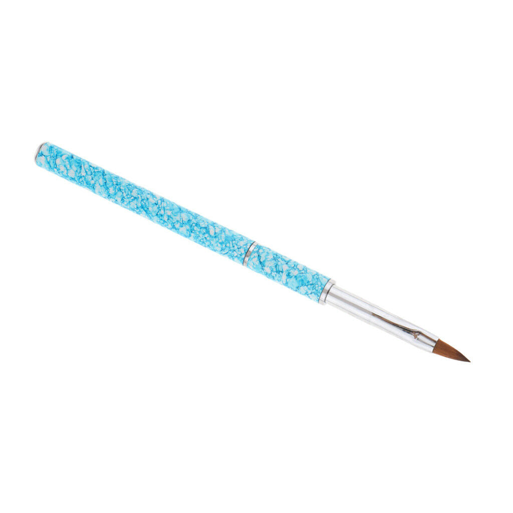 Nail Art Polish Brush UV Gel Liner Paint Drawing Pencil Pen Crystal Blue-Tips
