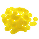 100x Opaque Plastic Board Game Counters Tiddly winks Numeracy Yellow