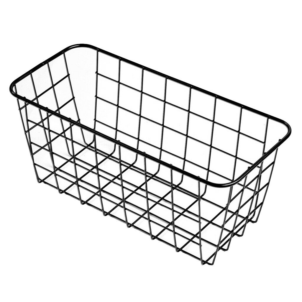 4x Grid Bathroom Soaps Basket Fruit Storage Shelf For Kitchen Bedroom Black