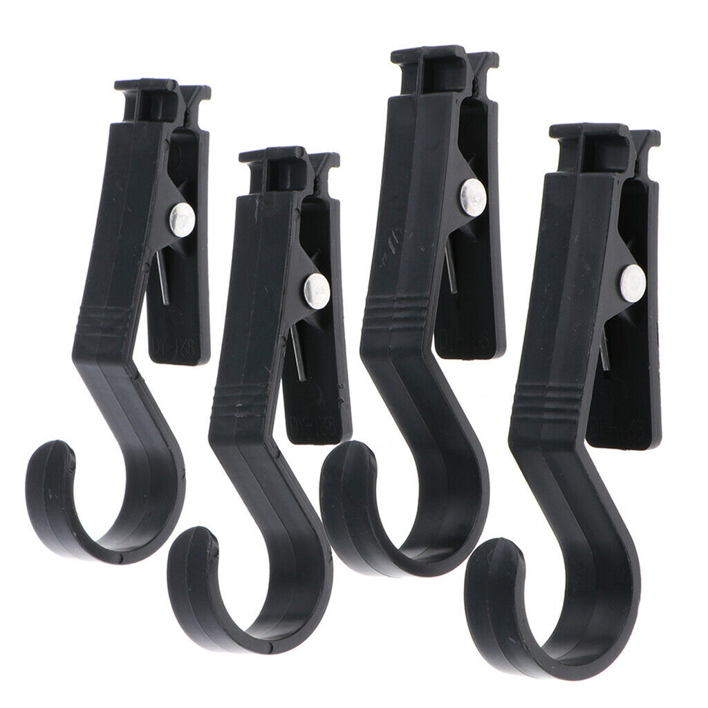4 Packs Outdoor Multifunction Awning Tent Clips Hanging Hooks for Camping