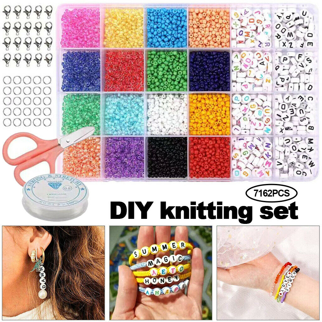 6600x Flat Round Clay Spacer Beads Kits Jewelry Making for Kids Crafts