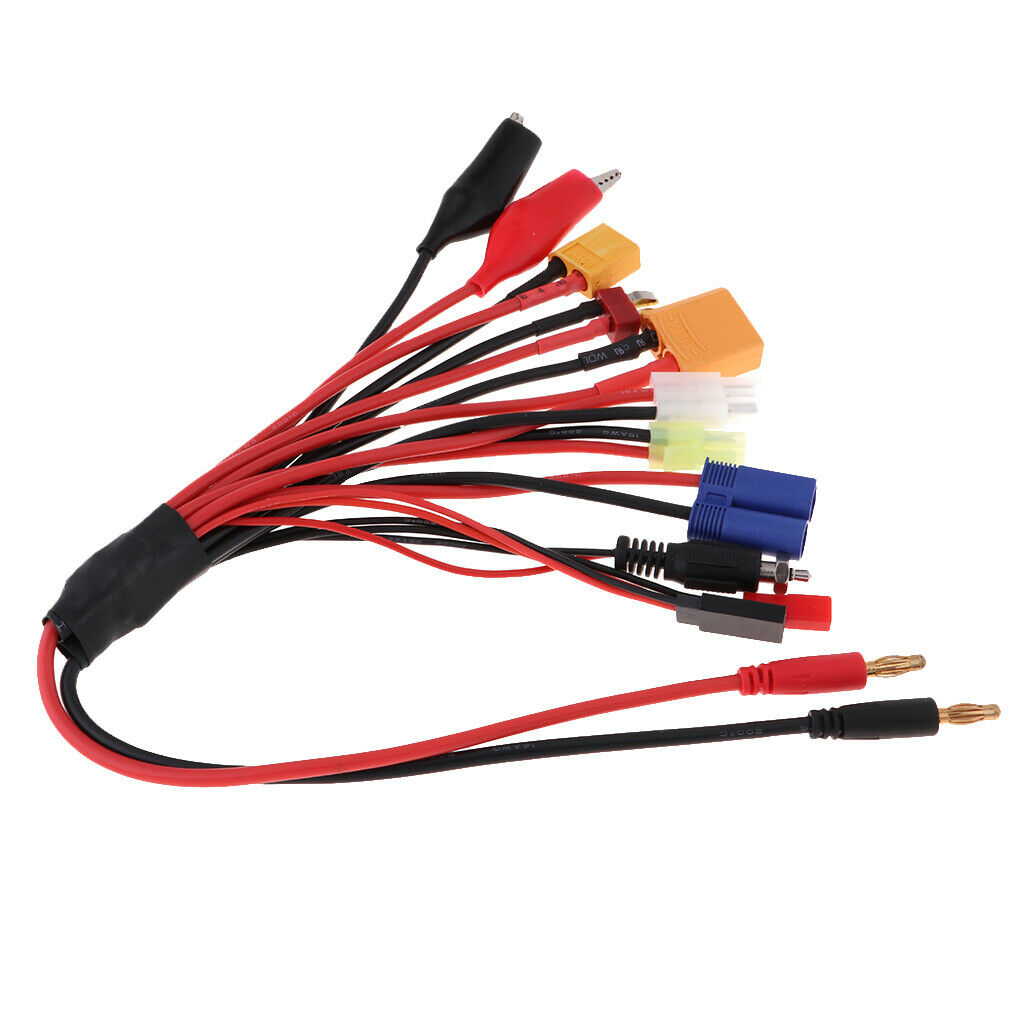 10 in 1 charging cable for XT60 XT90 EC5 JST JR plug