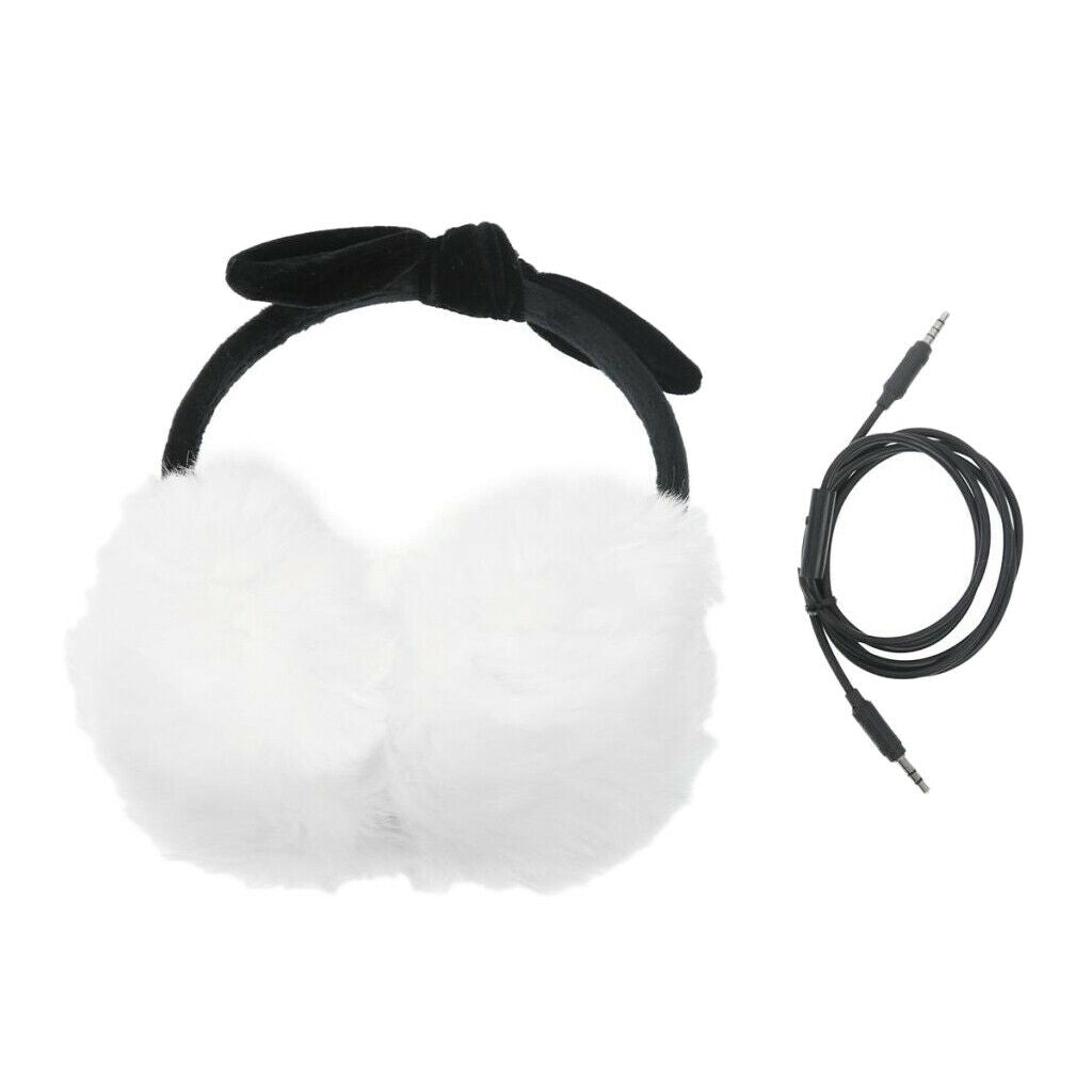 3.5mm Jack Over the Ear Headset Wired Headphone Earpiece Winter Earmuffs