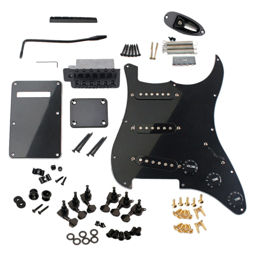 1 set of SSS 3-ply guitar pre-wired pickup pickguard scratch plate -