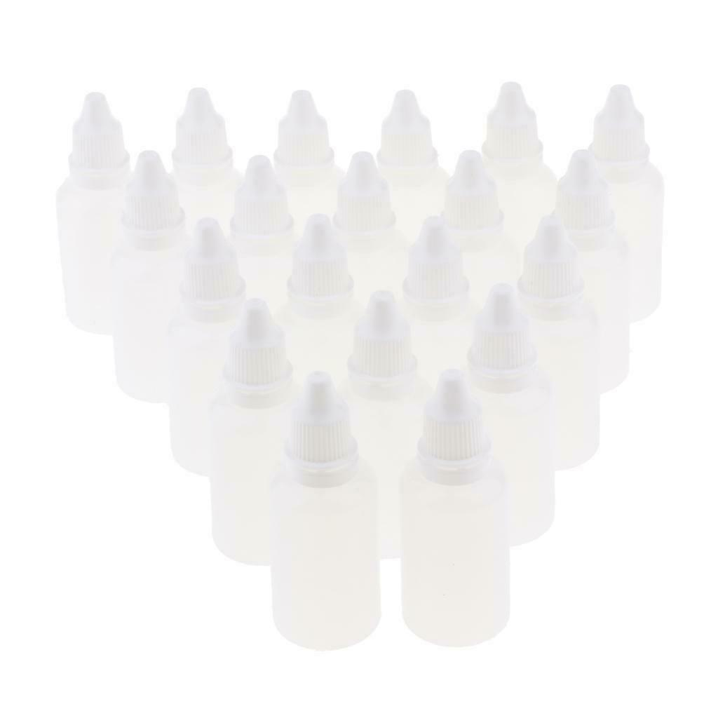 20x 30ml Empty Plastic Squeezable Dropper Bottles Eye Liquid Dropper Vials