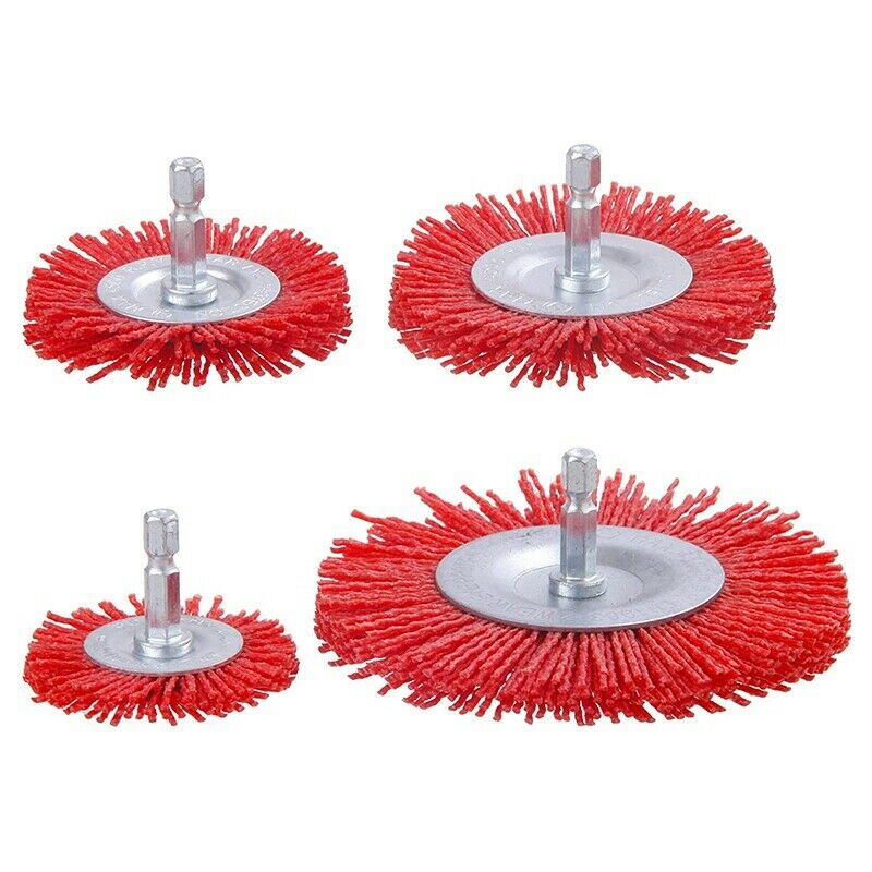 10 Pack Nylon Filament Abrasive Wire Brush Wheel & Cup Brush Set with 1/4 InchS7