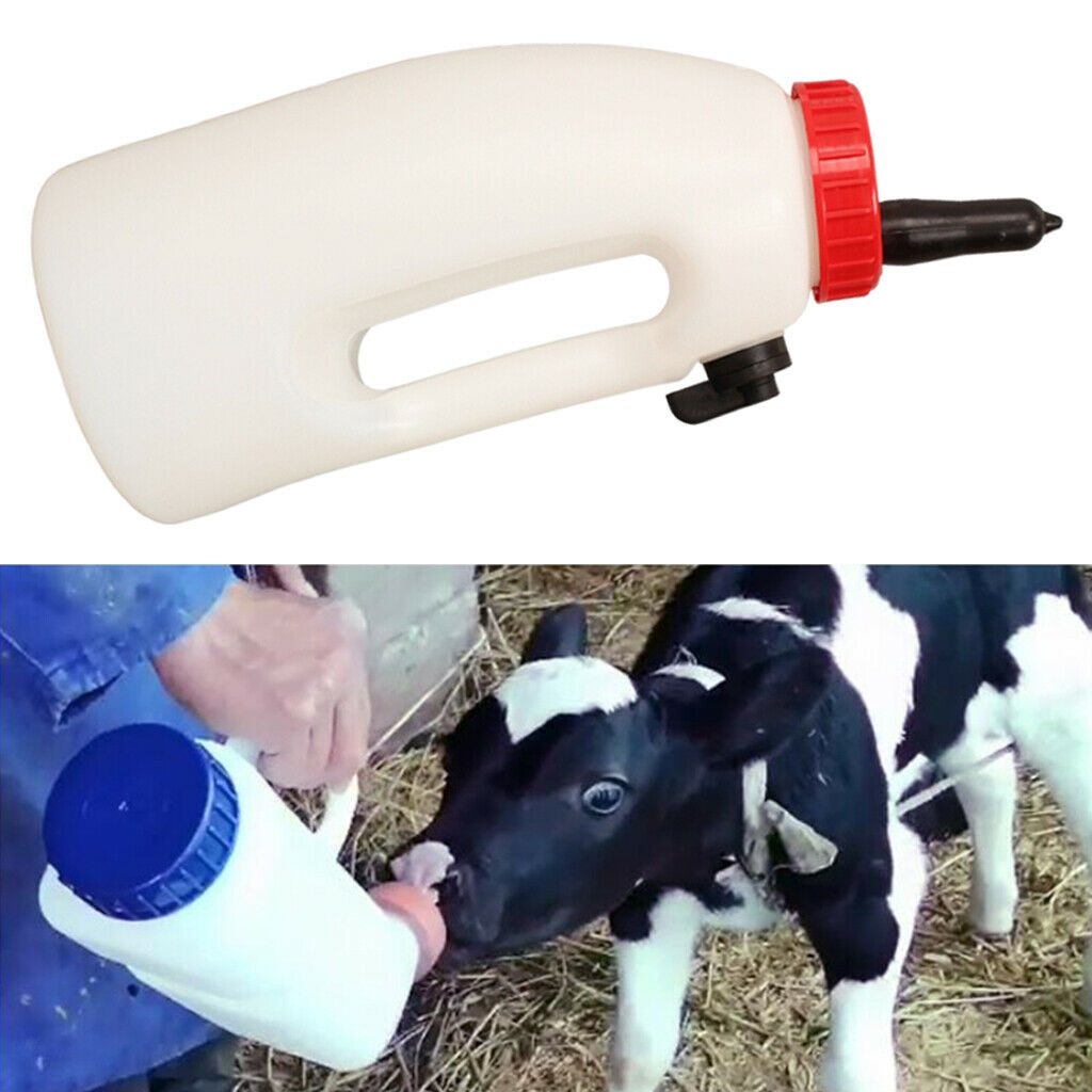 Livestock Calf Milk Feeding Bottle Adjustable Flow with Handle Feeding Tools