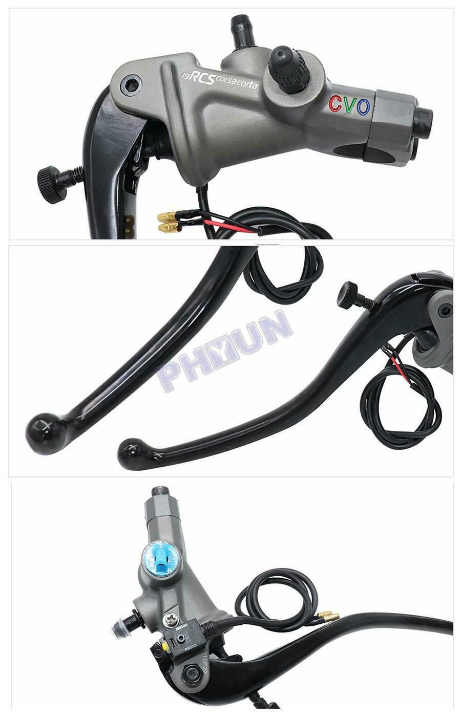 19 RCS Motorcycle Left Brake Master Cylinder Cable Clutch Brake Pump Universal