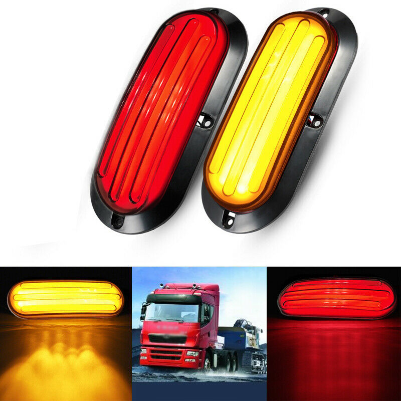 2X 74LED Car Turn Reverse Heavy Truck Tail Lamp Stop Rear Brake Light Red&Yellow