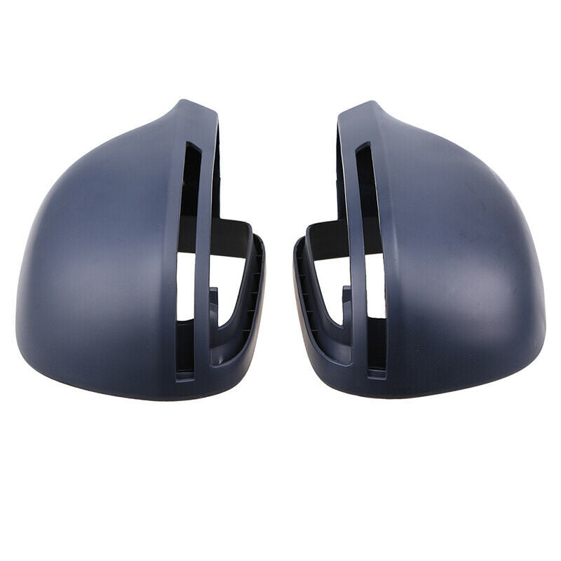 Pair Front Door Wing Mirror Cover Housing Cap Grey Fit Audi A4 S4 2008-2016
