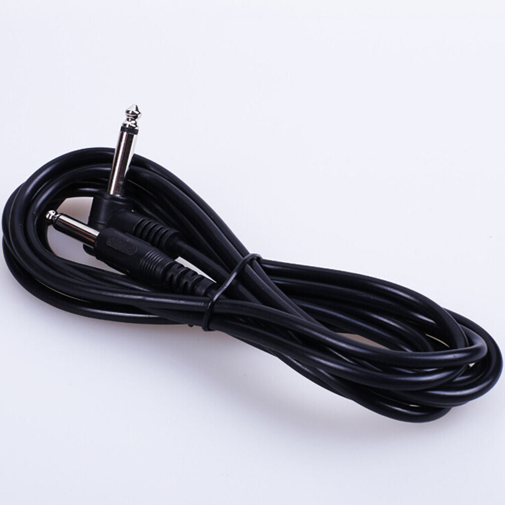 10Ft 1/4Inch Straight to Right Angle Amp Guitar Patch Cable Cord Male BlackFFRDD