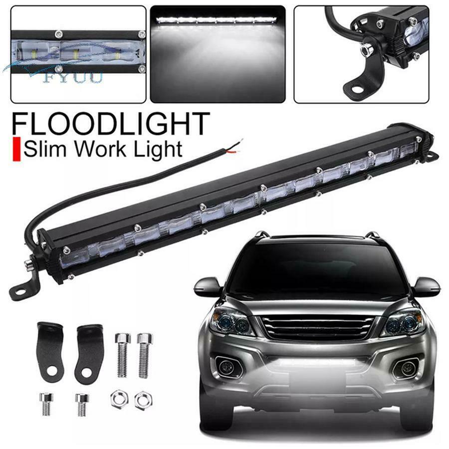 13'' 120W Aluminum Car SUV Offroad 9D Flood Beam Single Row LED Work Light Bar