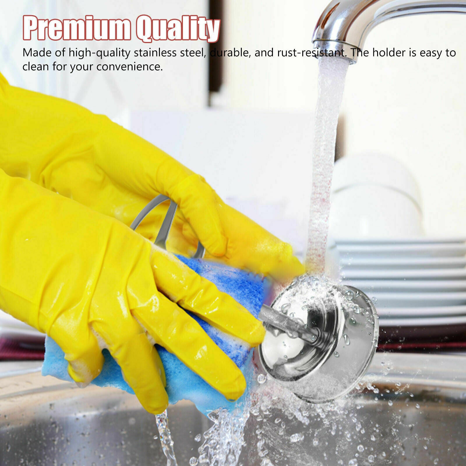 Stainless Steel Toothbrush Stand Toothpaste Holder Bathroom Organizer Freestand