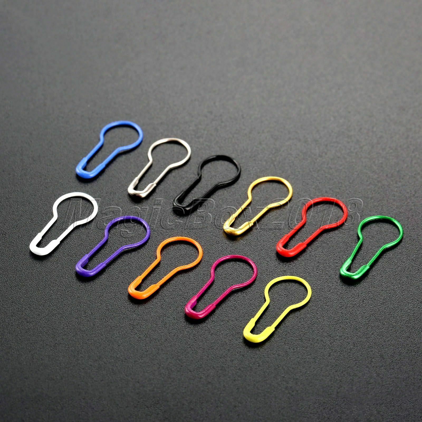 100pcs Calabash Gourd Shape Metal Pins Clips Knitting Stitch Markers Hangtag