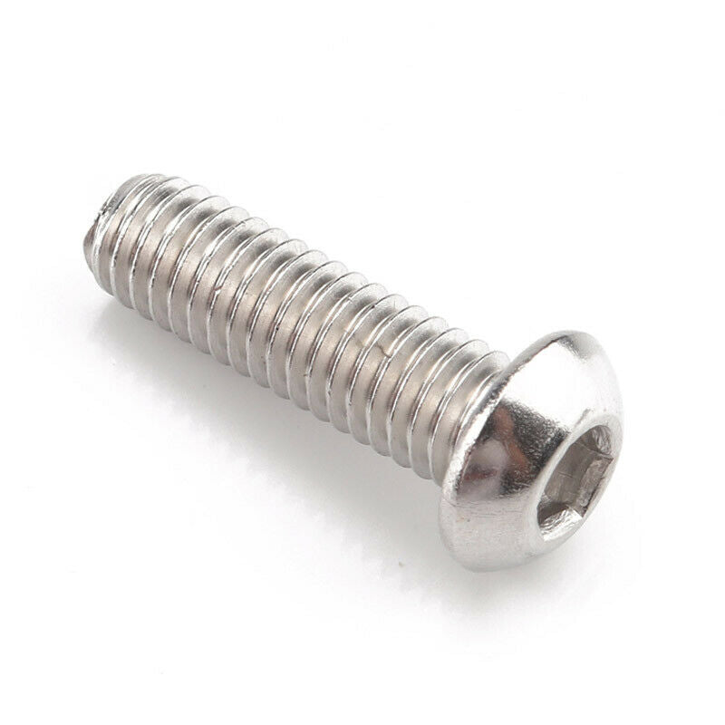 130x Stainless Steel M6 Semi-Circular/Flat Round Head Hexagon Screw Nut + Wrench