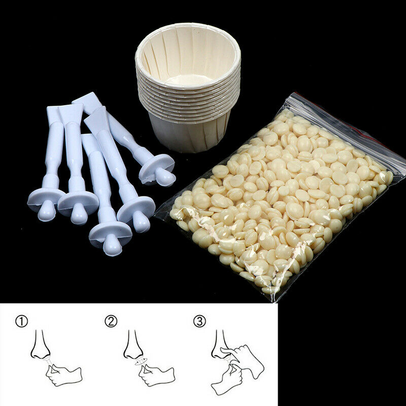 Nose Hair Removal Wax Kit Nasal Ear Hairs Painless Effective Safe Quick Bead Fx