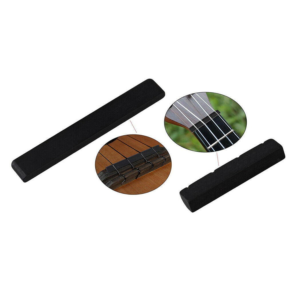 Ukulele Bridge Saddle Guitar String Saddle And Nut for 4 String Ukuleles