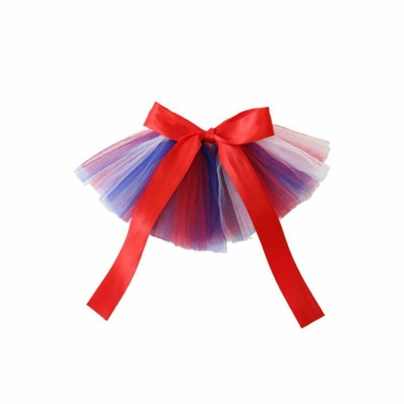 Lace Princess Tutu Dress Clothes Apparel Costume Independence Day Pet Mes.l8