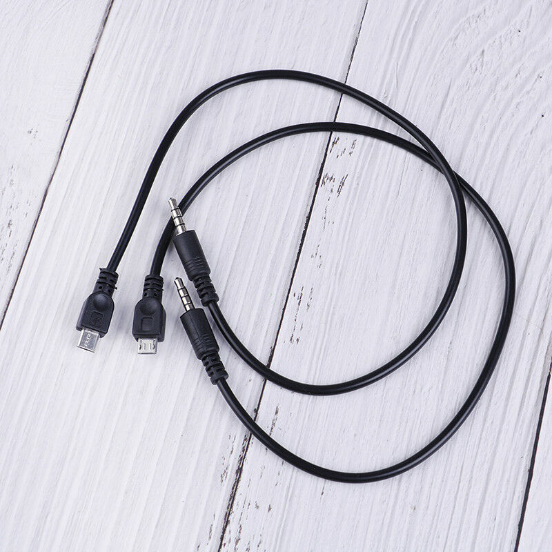2pcs 3.5mm stereo male to micro USB male car AUX out cable for Android .l8