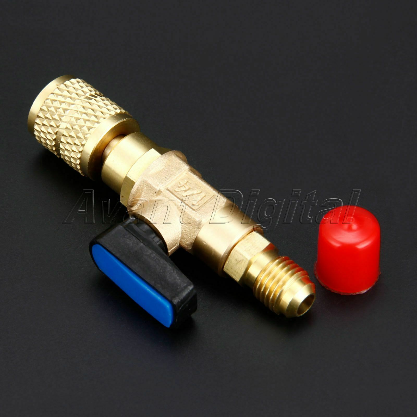Brass HVAC A/C Straight SHUT-OFF Ball Valve Adapter 1/4" SAE for R22 R12 R410a