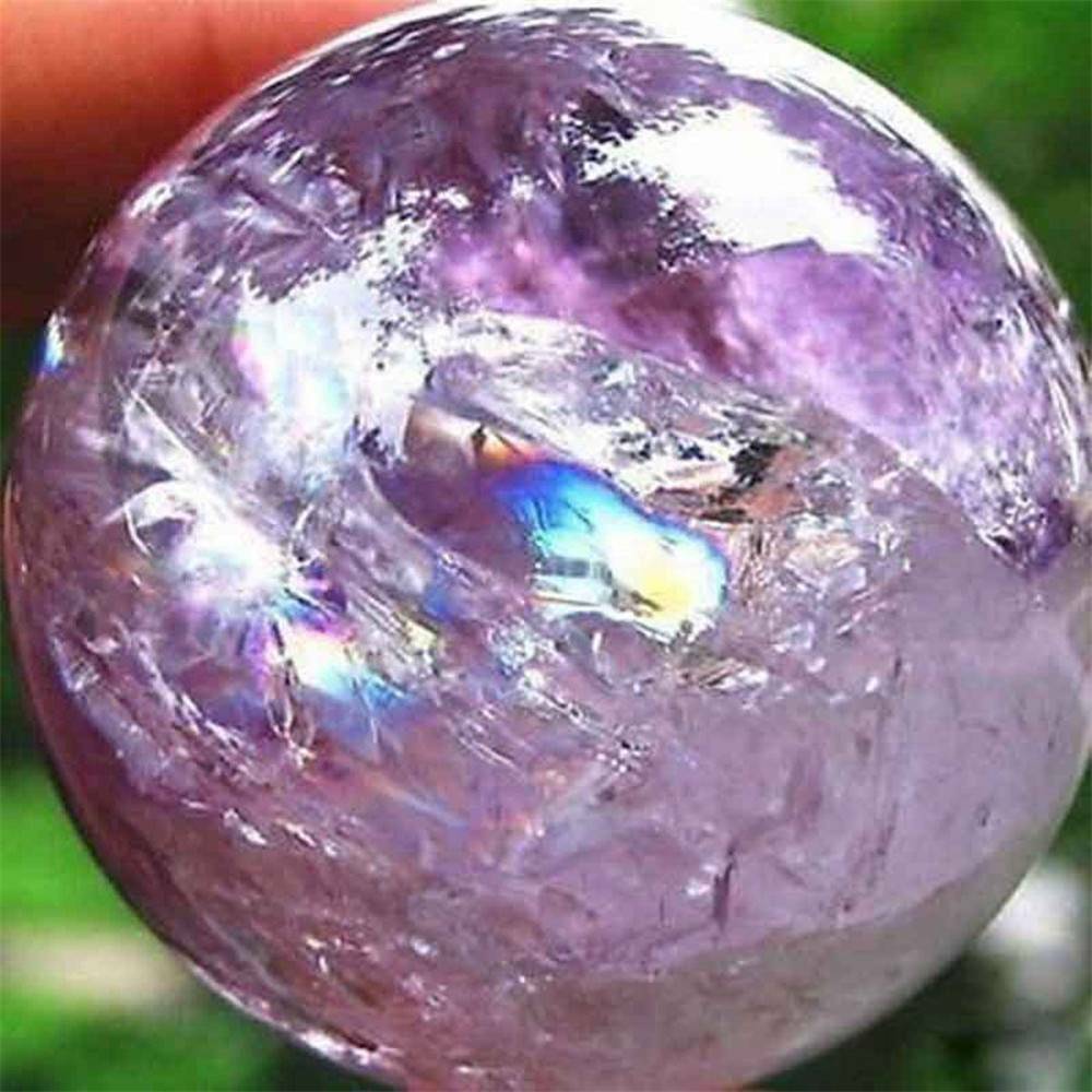 Natural Amethyst Quartz Sphere Crystal Pretty Ball Healing Purple Stone 20MM