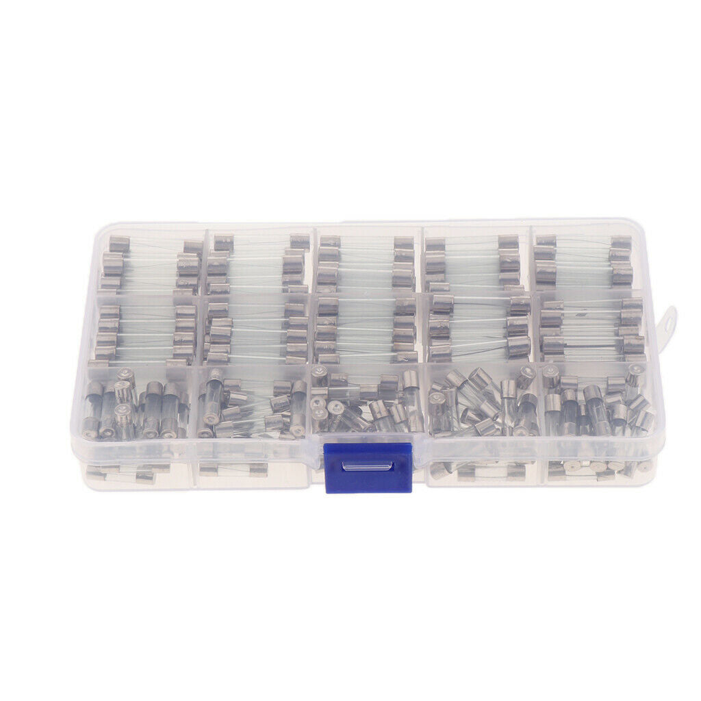 White Glass Car Fuse Box,250PCS 6x30mm Automotive Insuranc Tube Kit
