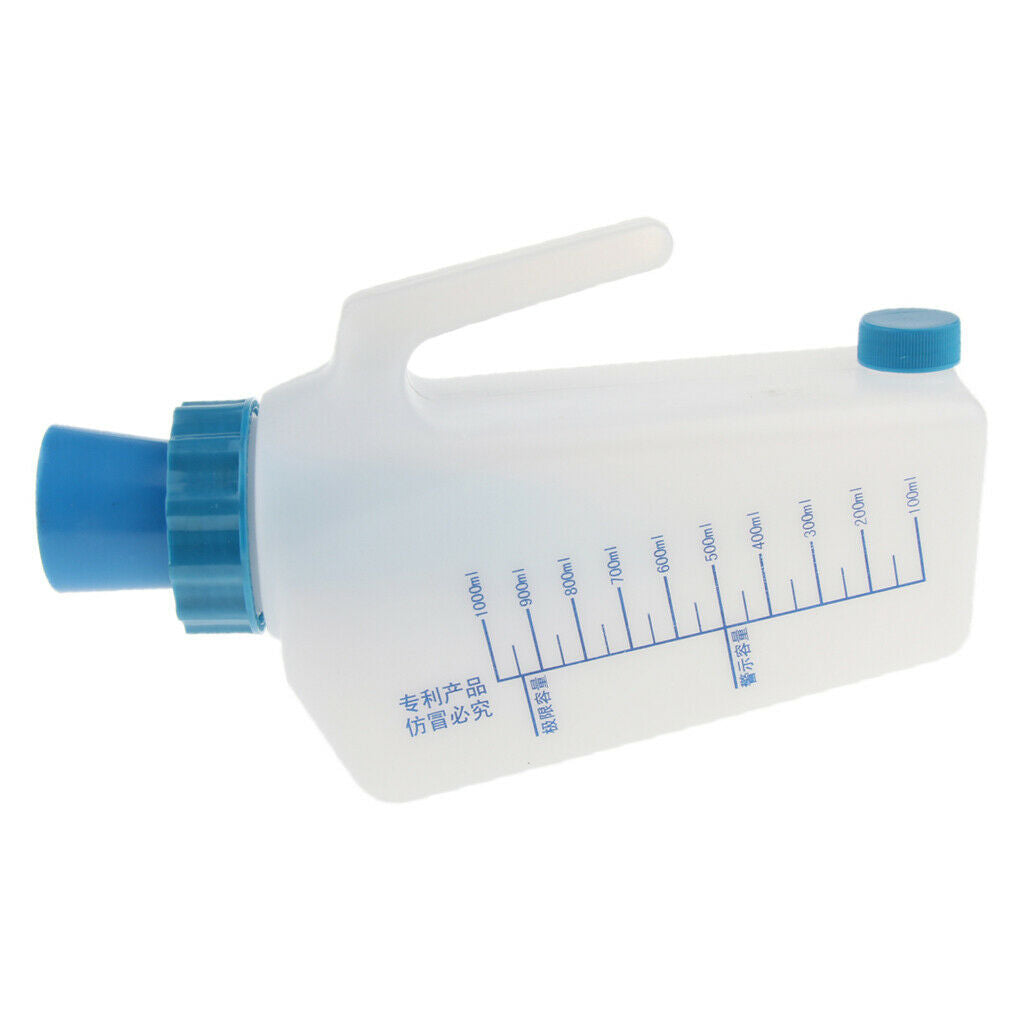 1000ml Male Kids Bed Pee Urinal Bottle w/Screw Top for Car Travel Leak Proof