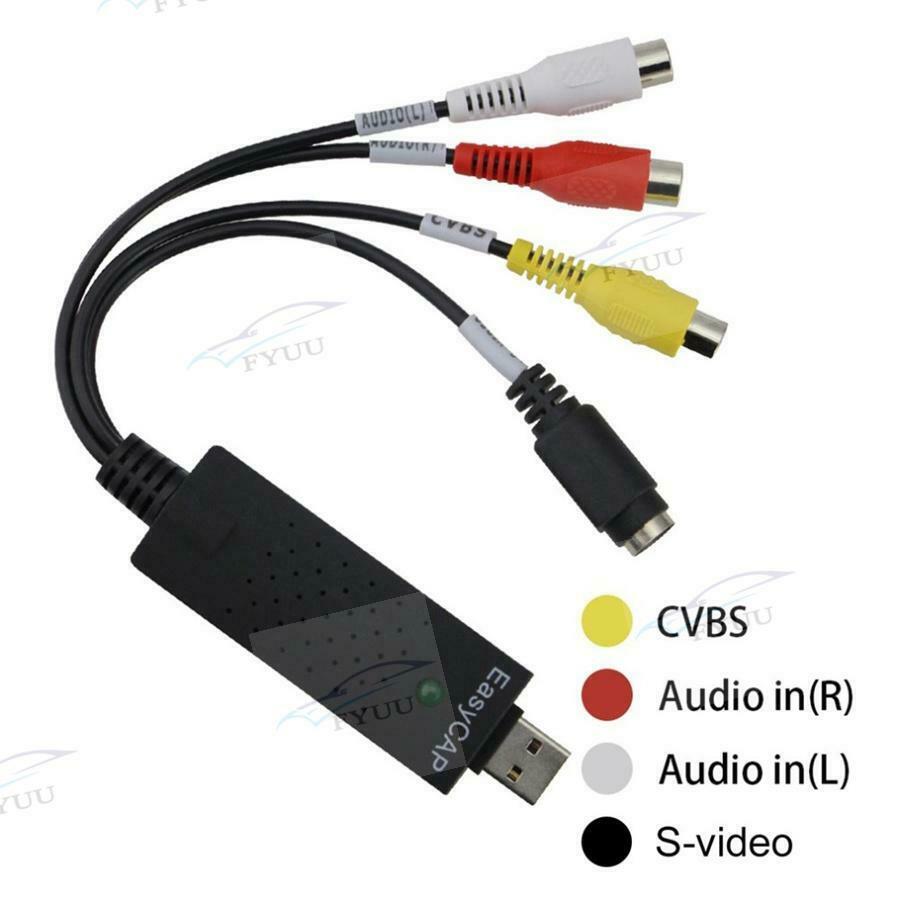 New USB 2.0 Audio TV Video VHS to PC DVD VCR Converter Easy Capture Card Adapter