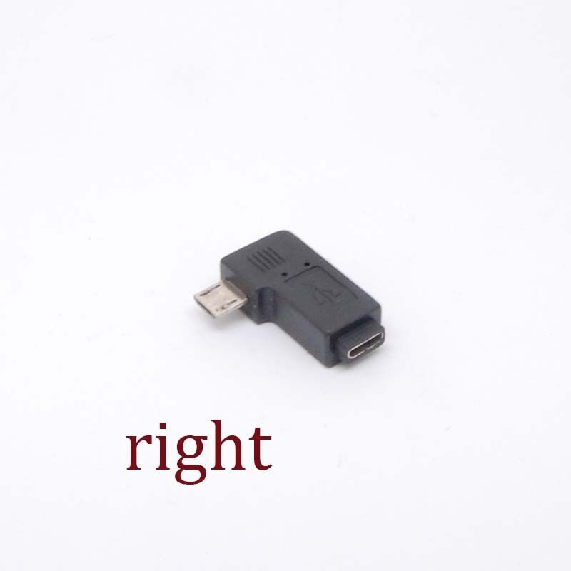 10pcs 90 Degree right Angle Micro USB B Male to Female Plug Adapters charger