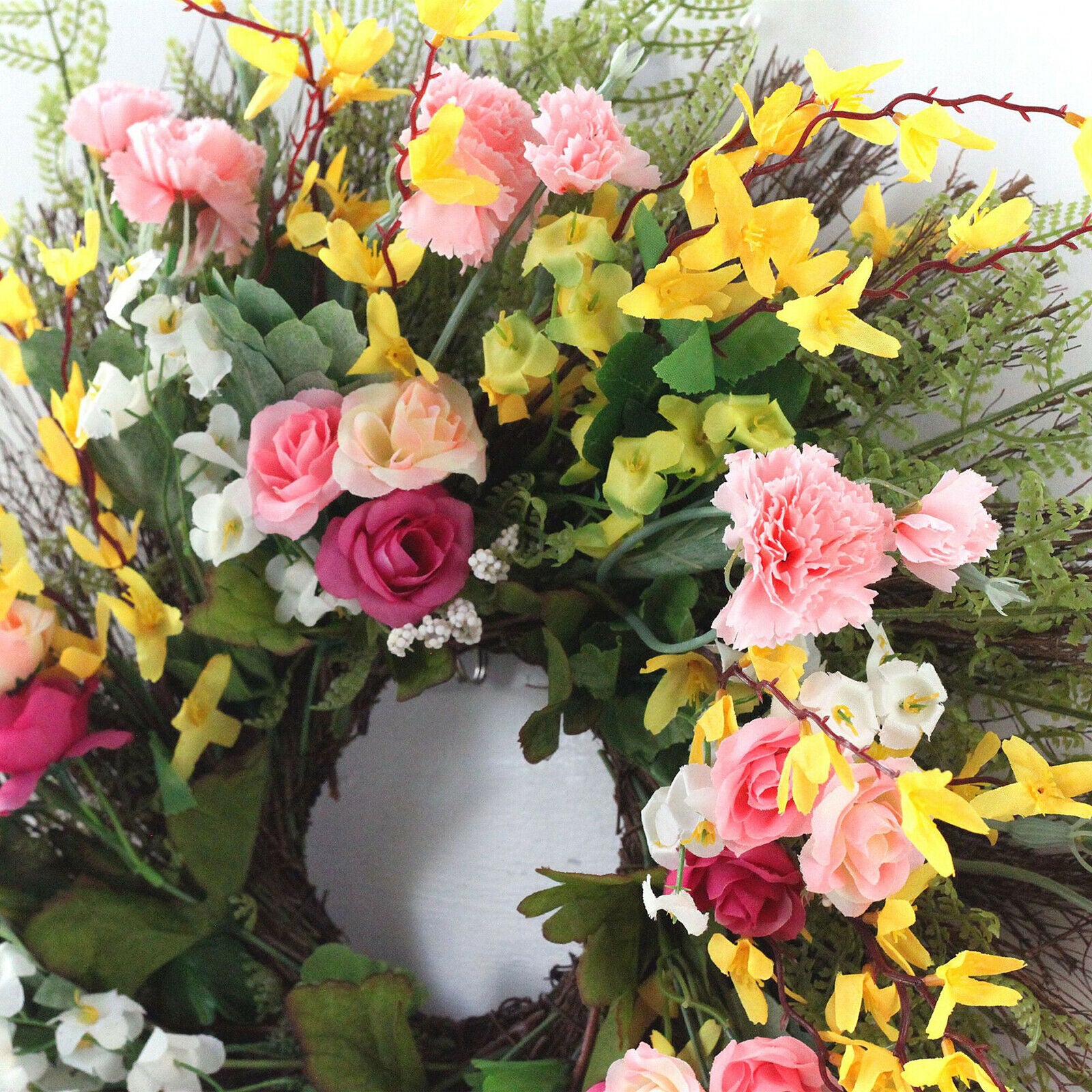 Artificial Carnation Garland Silk Flower Vine Wedding Yard Garden Decors 60cm