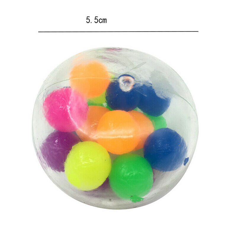 Colorful Beads Fun Squeeze Ball To Relieve Anxiety And Pressure Fingertip  GfBU