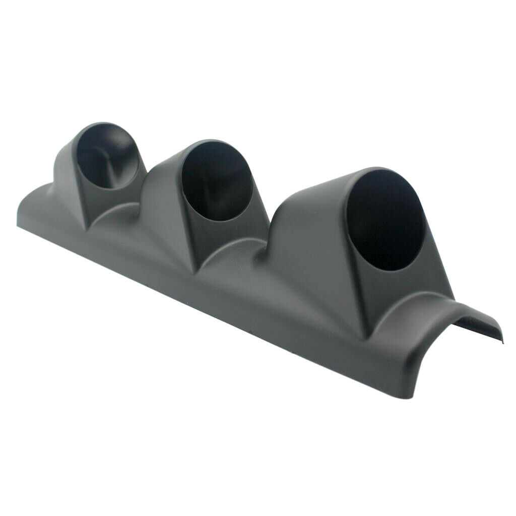 Dashboard mounting triple 52mm gauge bracket for left-hand drive motor vehicles