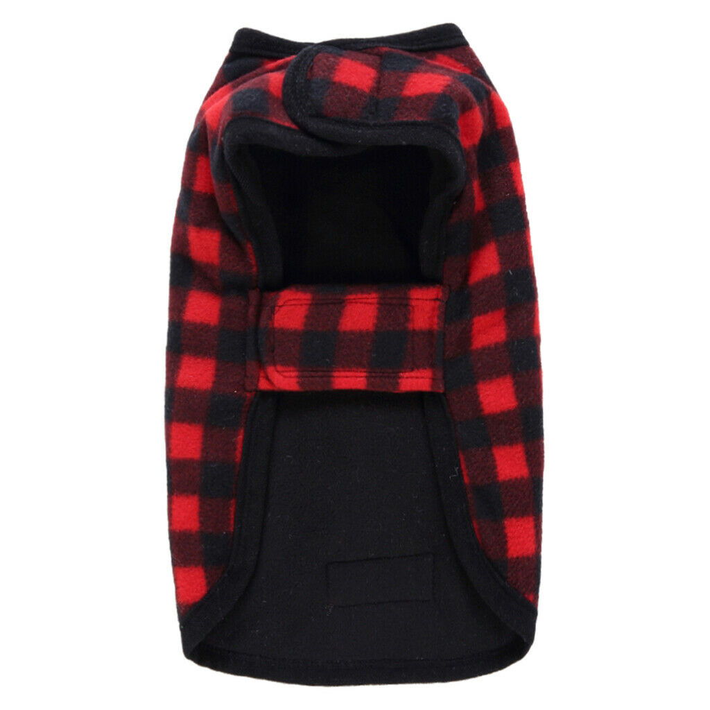 Cold Weather Pet Dog Coats - Windproof Puppy Lightweight Dog Jacket Red Plaid S