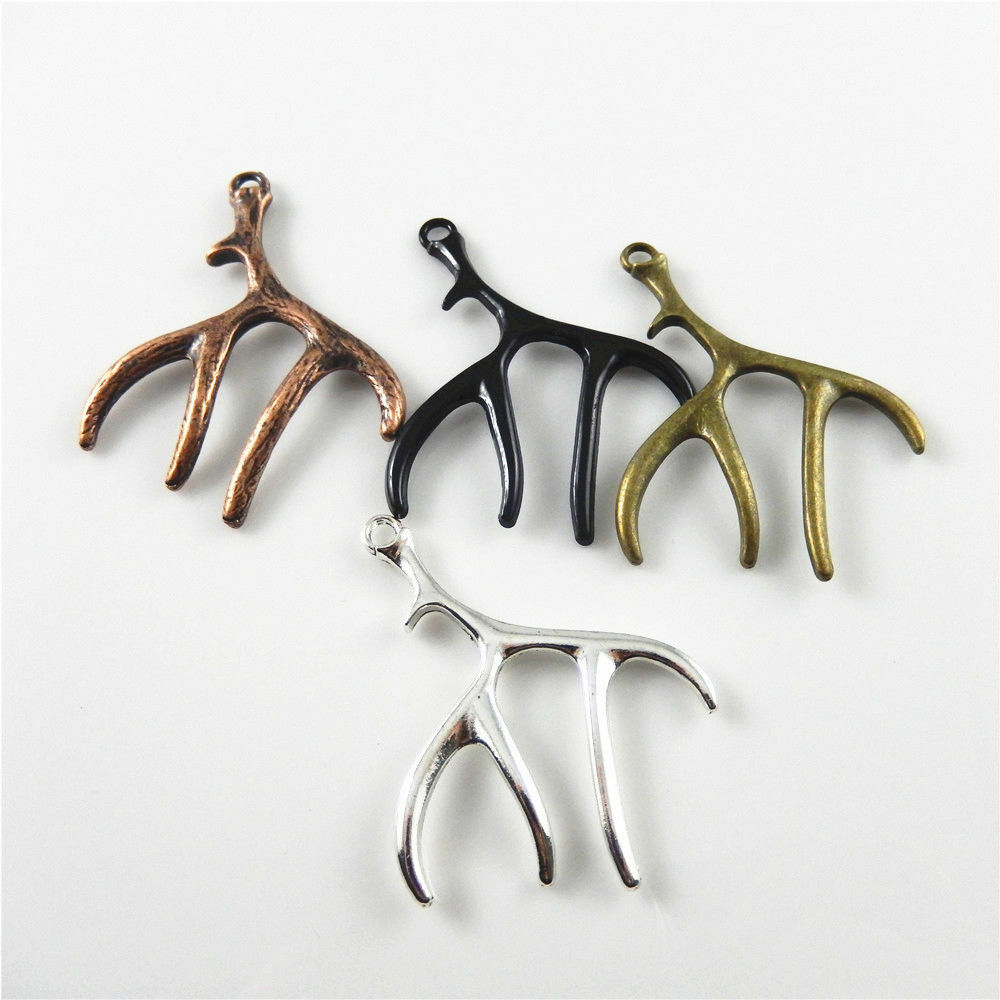 12pcs/lot Wholesale Mixed Lot Antlers Shaped Alloy Charms Pendants Crafts 52610