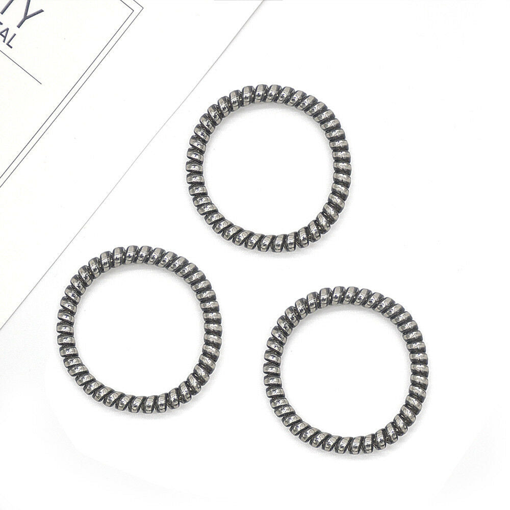 12PCS Rubber Telephone Wire Hair Ties Spiral Hair Head Elastic Bands Lot